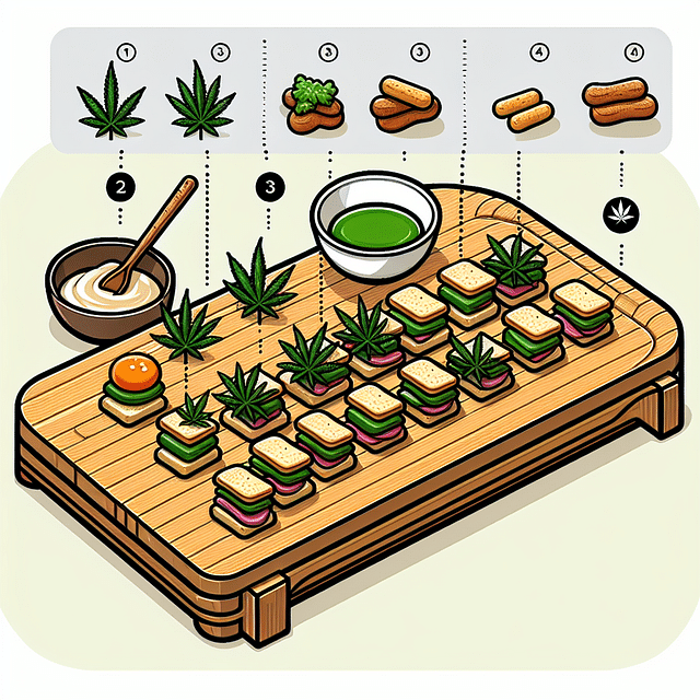 cannabis-infused appetizer presentation