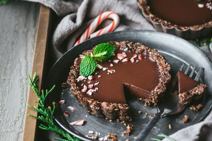 Cannabis chocolate ganache tart