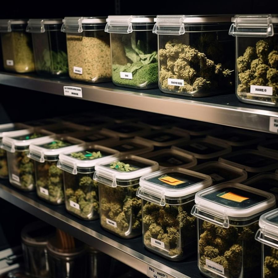 A collection of common cannabis storage mistakes with visual examples