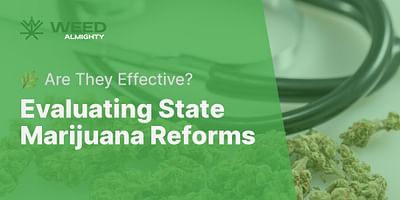 Evaluating State Marijuana Reforms - 🌿 Are They Effective?
