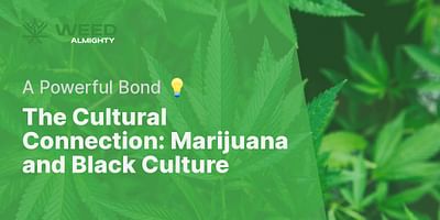 The Cultural Connection: Marijuana and Black Culture - A Powerful Bond 💡