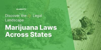 Marijuana Laws Across States - Discover the 🌿 Legal Landscape