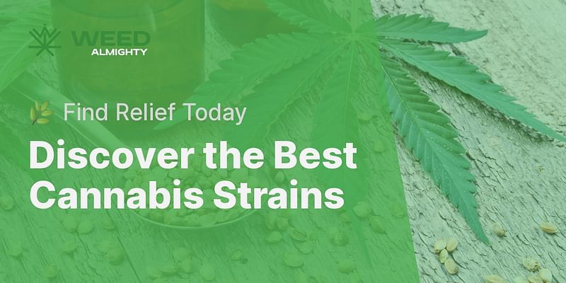 Discover the Best Cannabis Strains - 🌿 Find Relief Today
