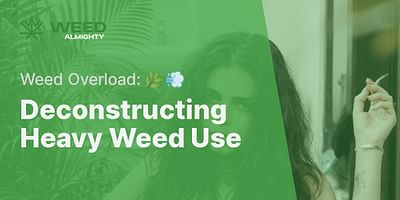 Deconstructing Heavy Weed Use - Weed Overload: 🌿💨