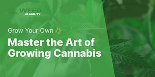 Master the Art of Growing Cannabis - Grow Your Own 🌿