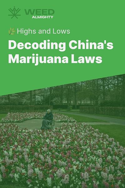 Decoding China's Marijuana Laws - 🌿Highs and Lows